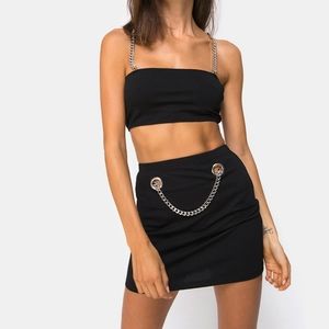 NWT Motel Rocks "Zenda" Curb Chain Skirt